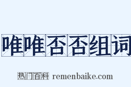 唯唯否否组词是什么意思的图片